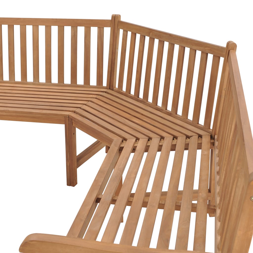 Thumbnail - vidaXL Garten-Eckbank 185x185x90 cm Massivholz Teak