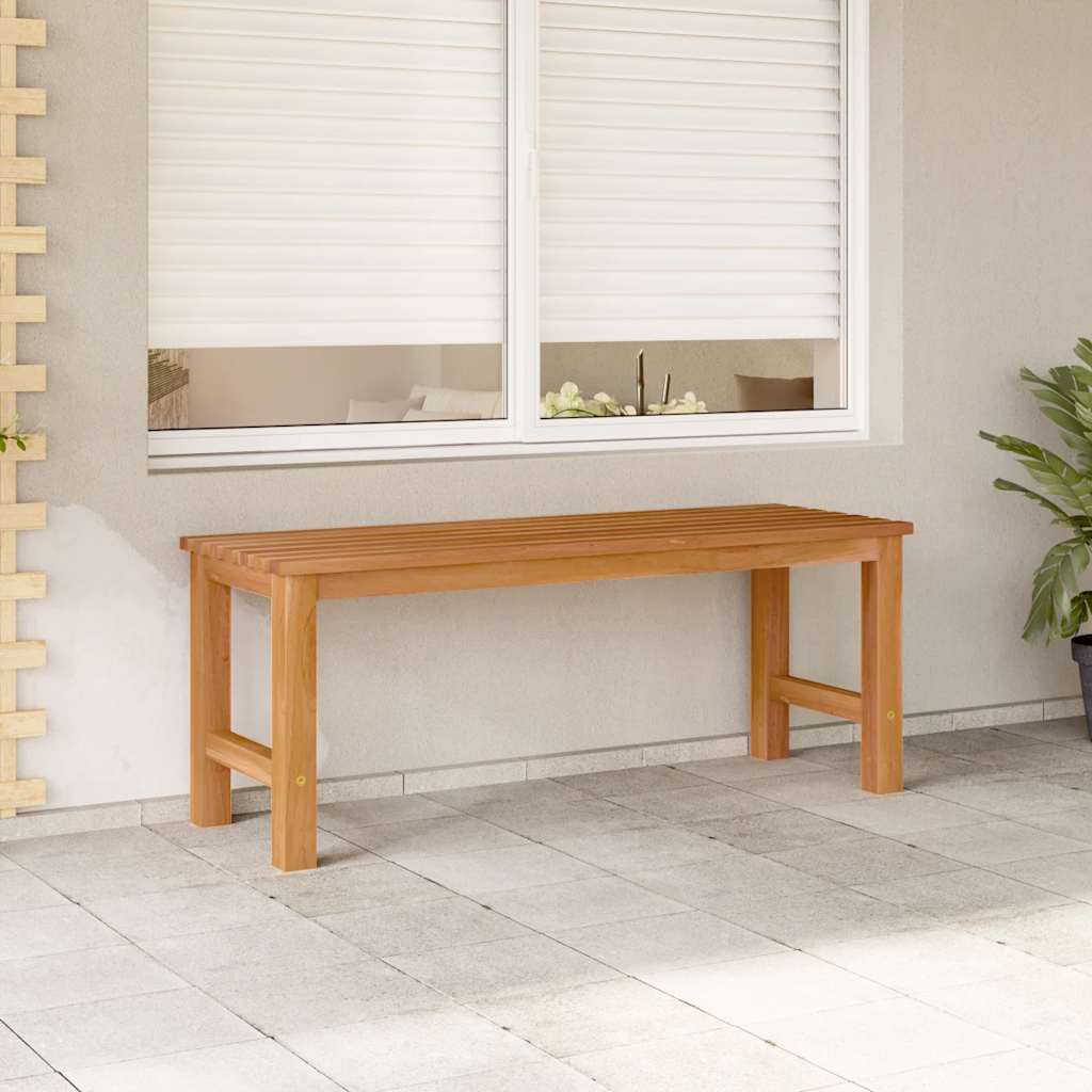 vidaXL Puutarhapenkki 114 cm täysi tiikki