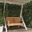  vidaXL tömör tíkfa hintapad 114 x 60 x 64 cm termék 2. képe