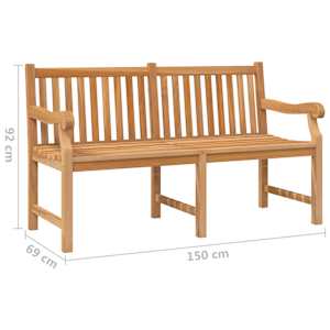 Zahradní lavice 150 cm masivní teakové dřevo - obrázek 7