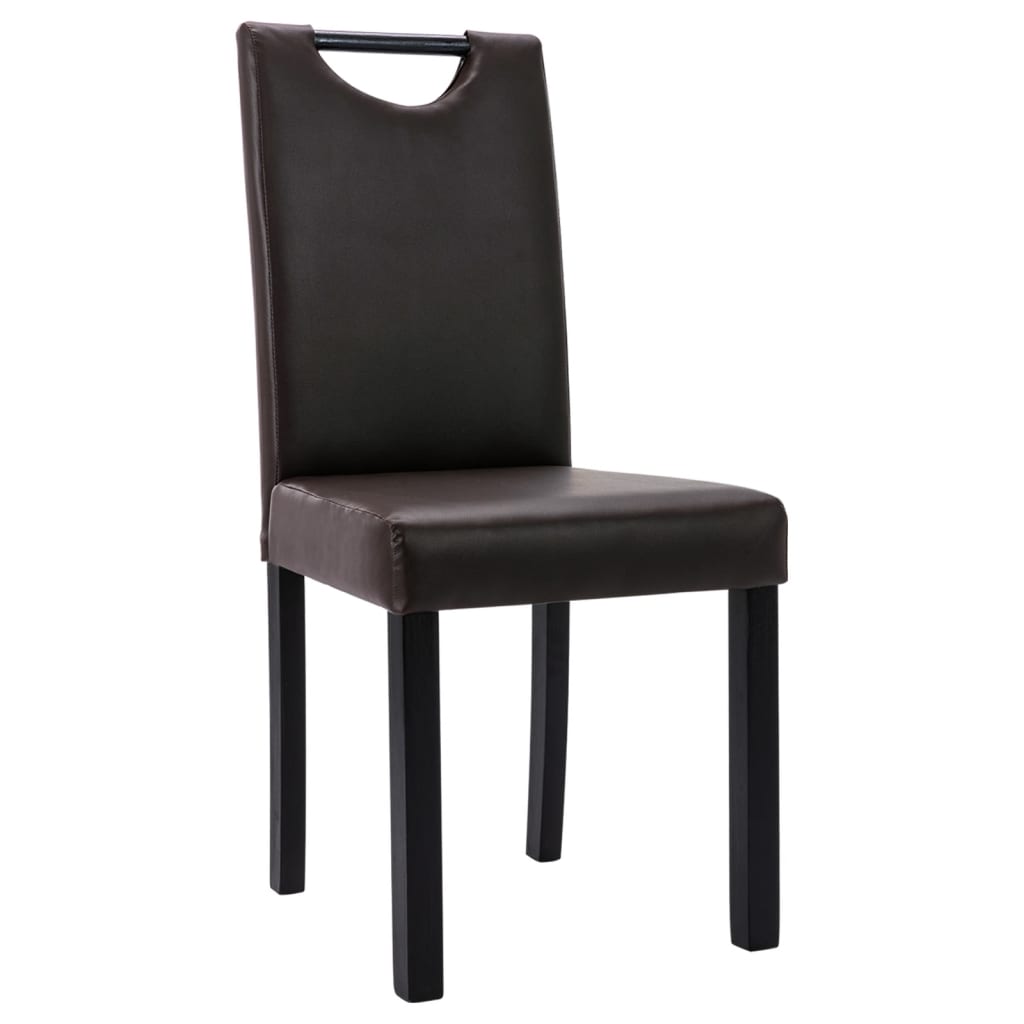 

vidaXL Eetkamerstoelen 4 st kunstleer bruin
