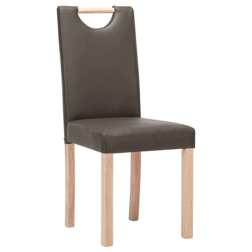 

vidaXL Eetkamerstoelen 4 st kunstleer grijs