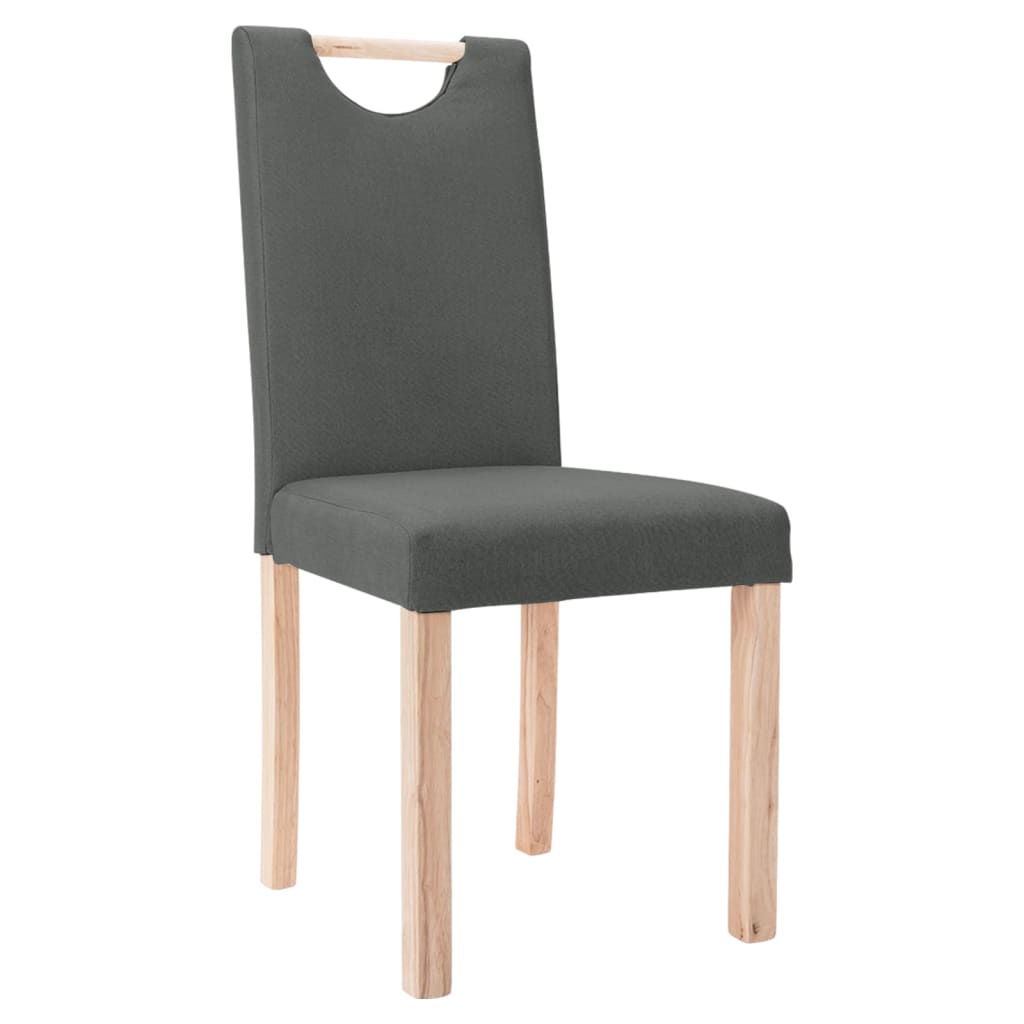 

vidaXL Eetkamerstoelen 4 st stof donkergrijs