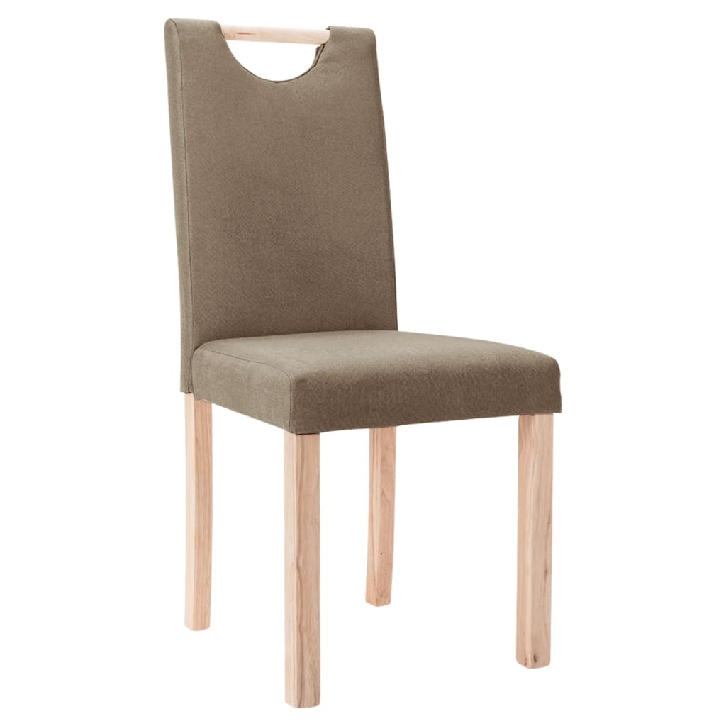 

vidaXL Eetkamerstoelen 4 st stof taupe