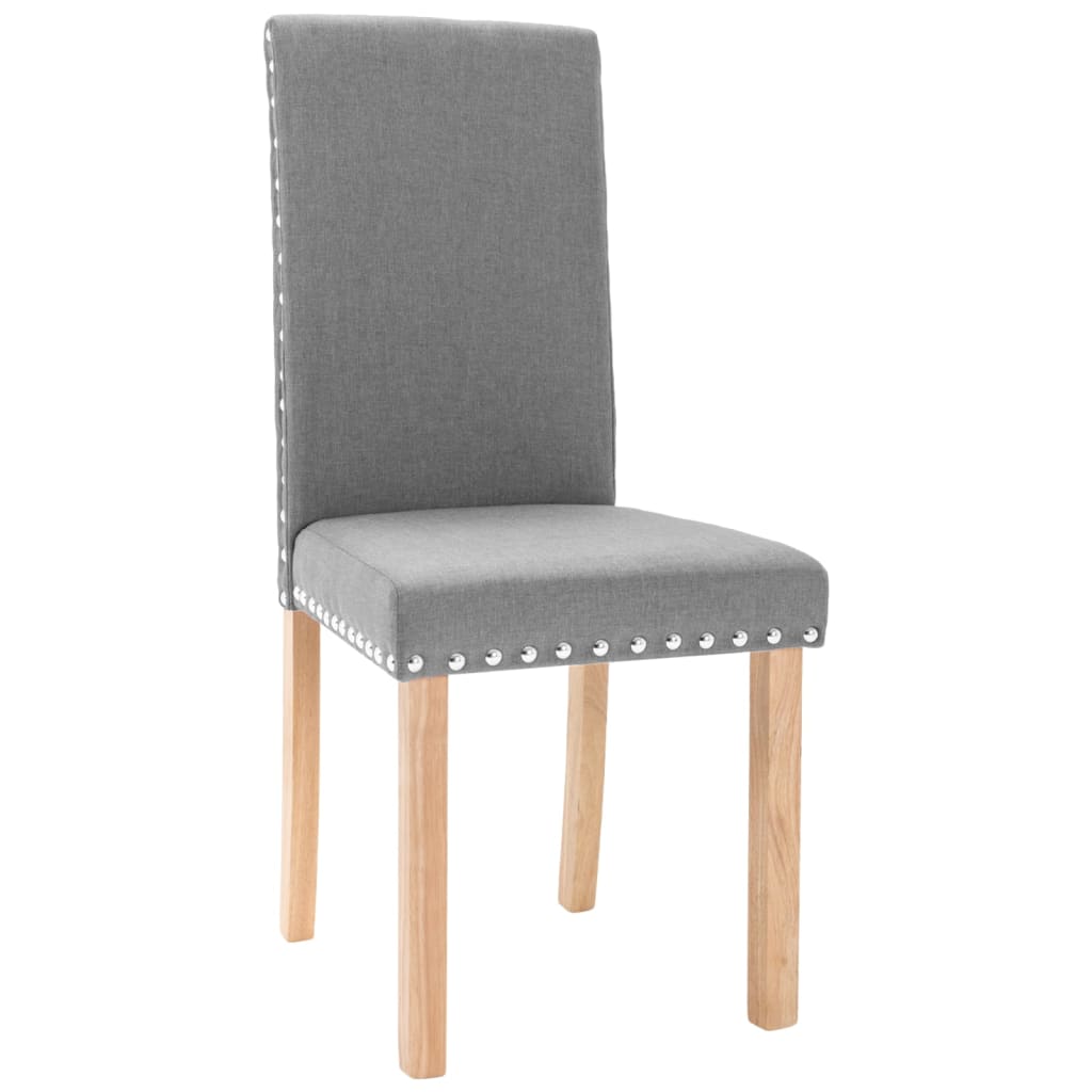 vidaXL Blagovaonske stolice od tkanine 4 kom svjetlosive