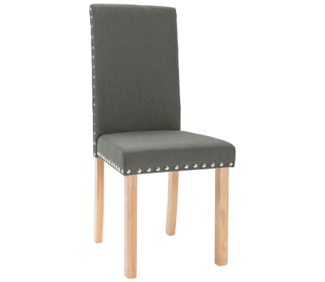 vidaXL Krzesła stołowe, 2 szt., ciemnoszare, obite tkaniną