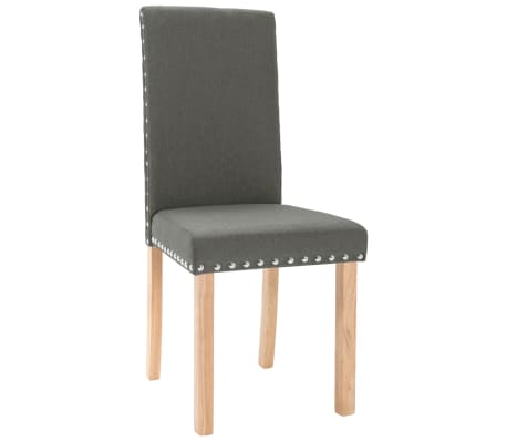 vidaXL Chaises à manger lot de 4 gris foncé tissu