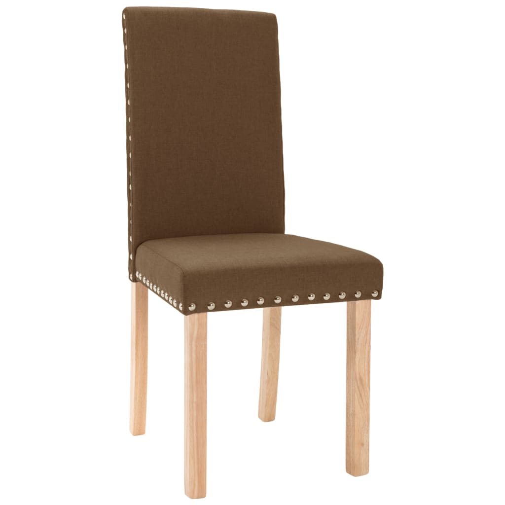 

vidaXL Eetkamerstoelen 2 st stof bruin