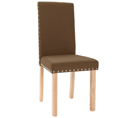 vidaXL Chaises à manger lot de 2 marron tissu