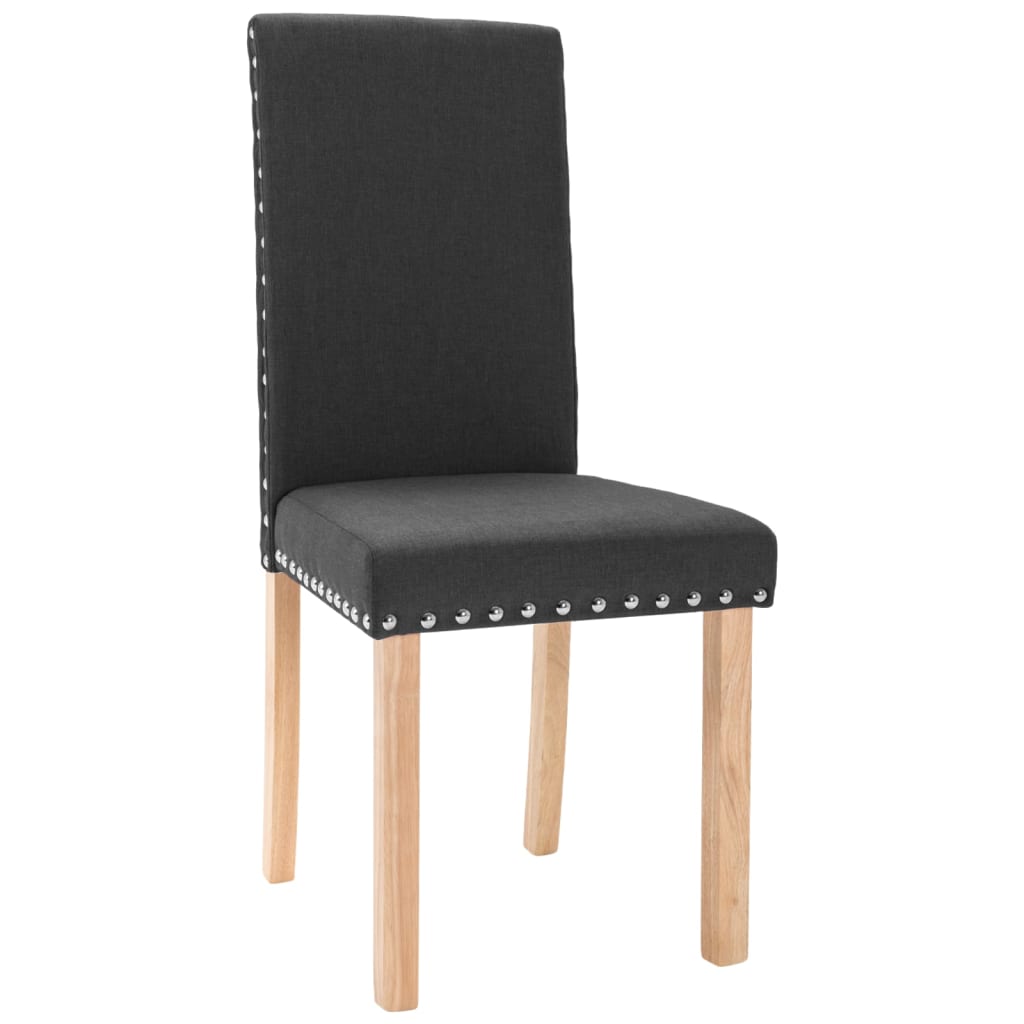 

vidaXL Eetkamerstoelen 4 st stof zwart
