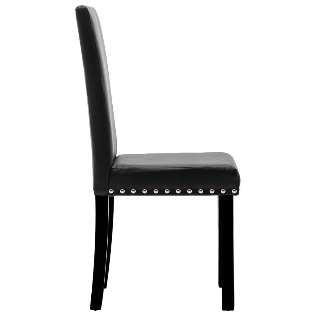 Esszimmerstühle 2 Stk. Schwarz PVC-5