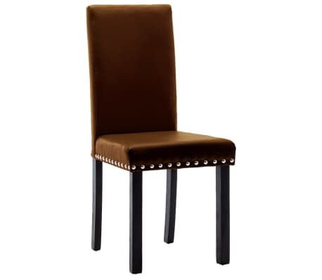 vidaXL Jídelní židle 2 ks hnědé PVC