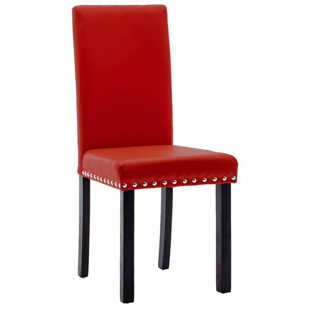 

vidaXL Eetkamerstoelen 4 st PVC wijnrood