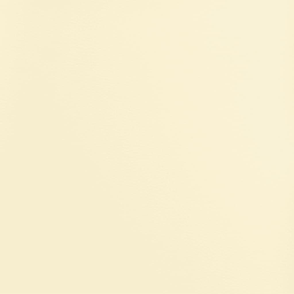 Трапезни столове, 4 бр, кремави, PVC