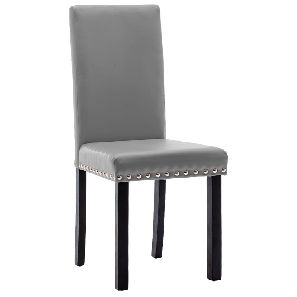 

vidaXL Eetkamerstoelen 2 st PVC grijs