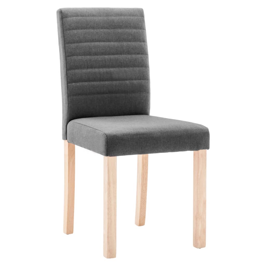 

vidaXL Eetkamerstoelen 4 st stof donkergrijs