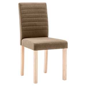 Jídelní židle 2 ks hnědé textil - obrázek 3