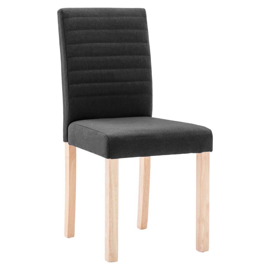 vidaXL Chaises à manger lot de 4 noir tissu