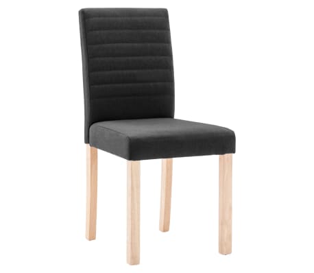 vidaXL Chaises à manger lot de 4 noir tissu