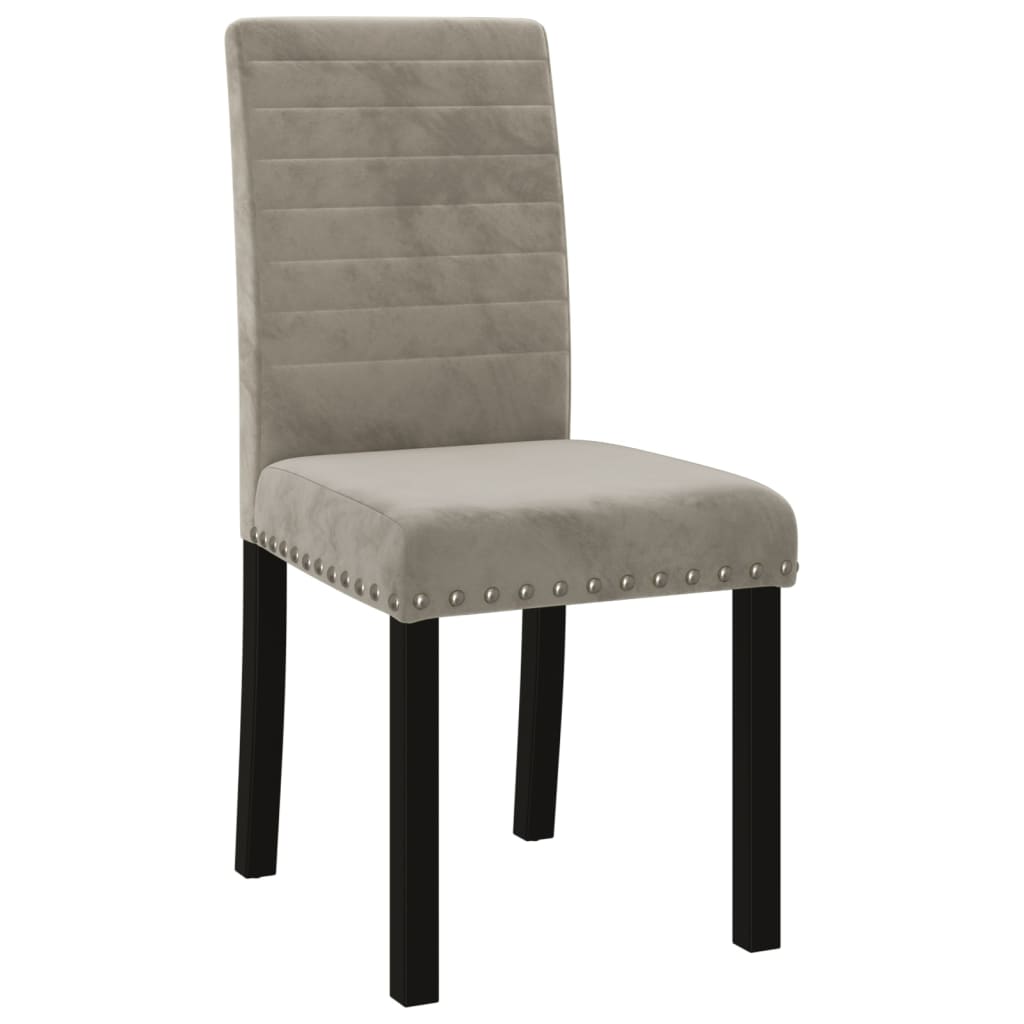 

vidaXL Eetkamerstoelen 2 st fluweel lichtgrijs