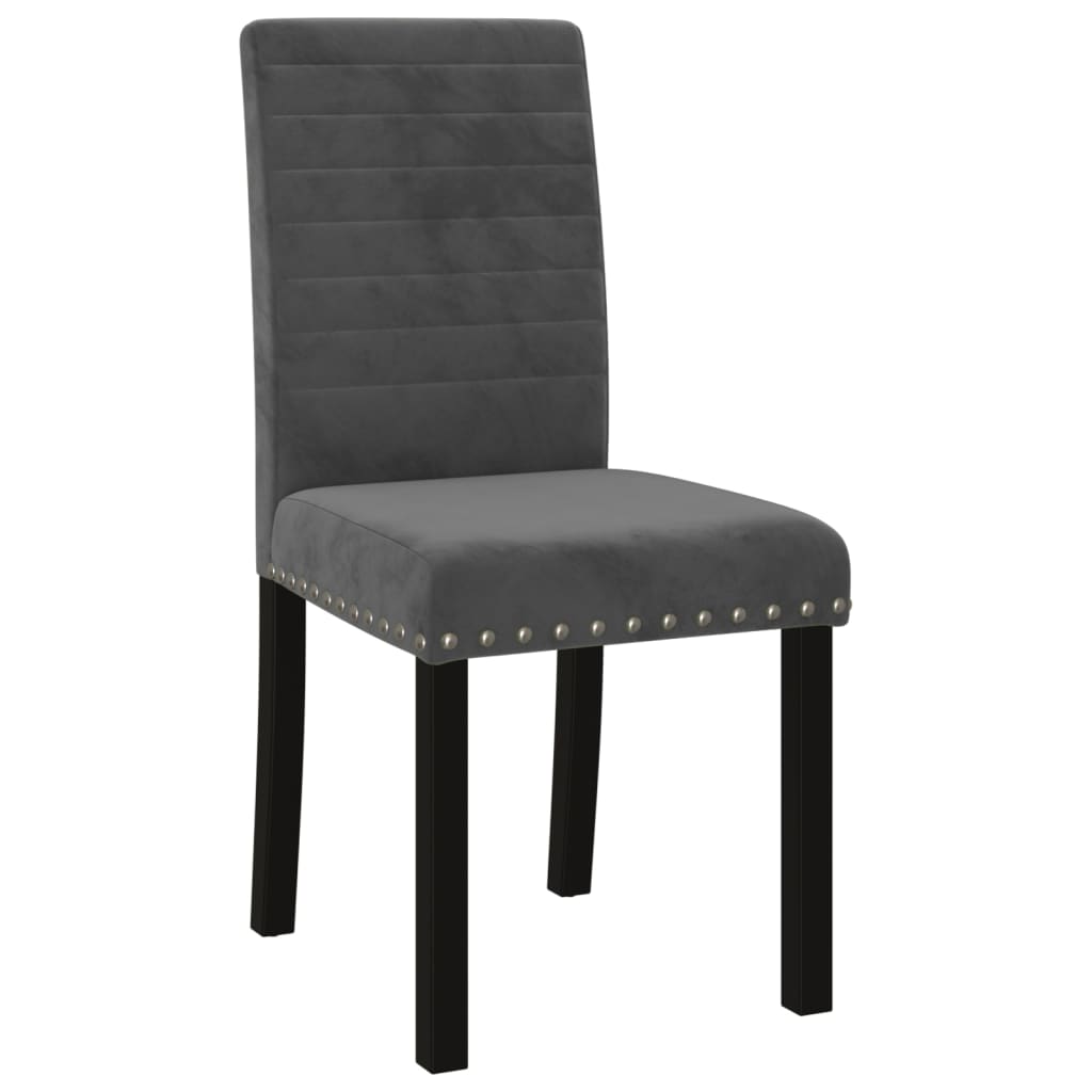 vidaXL Chaises à manger lot de 2 gris foncé velours