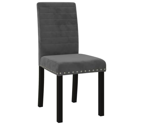 vidaXL spisebordsstole 4 stk. fløjl mørkegrå