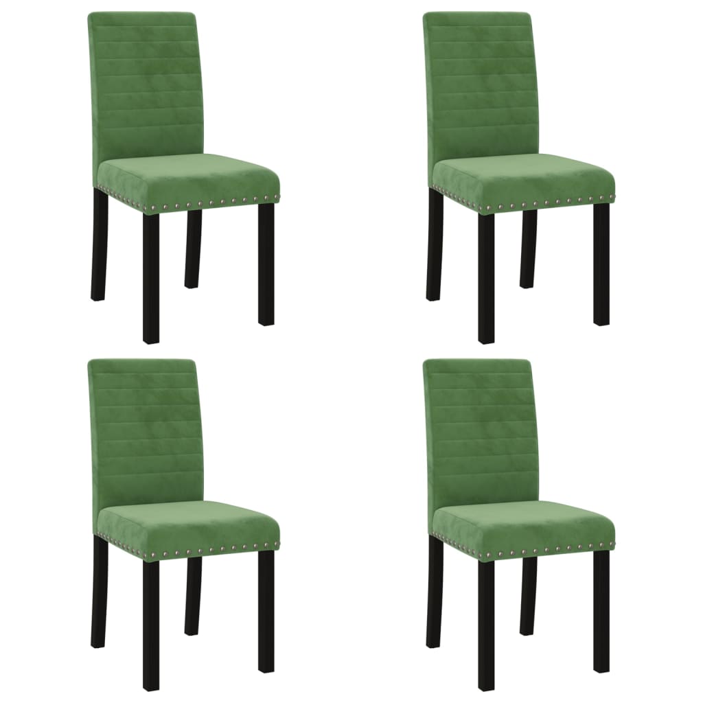 Jídelní židle 4 ks tmavě zelené samet
