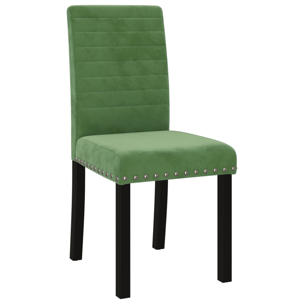 vidaXL Sillas de comedor 4 unidades terciopelo verde oscuro