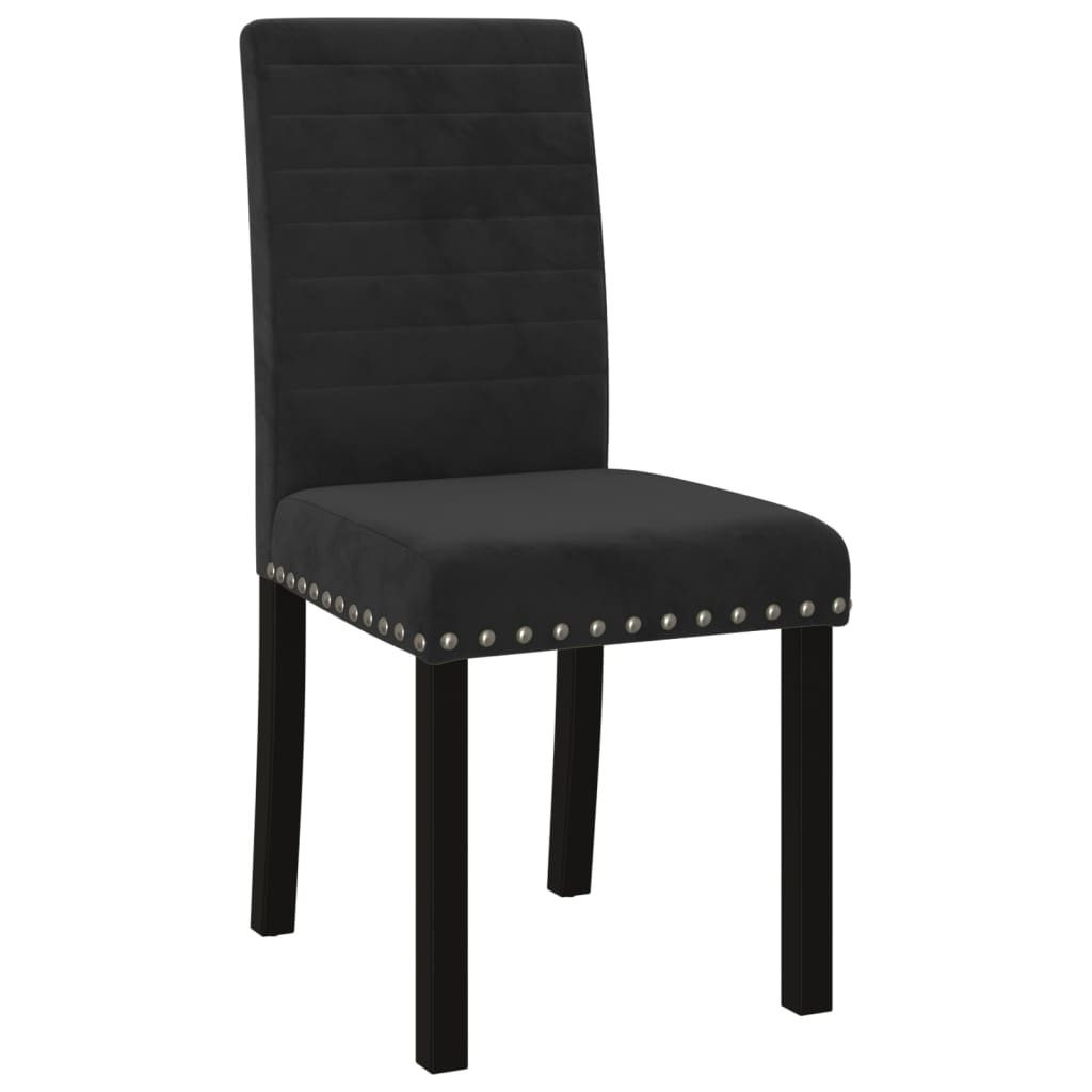 

vidaXL Eetkamerstoelen 4 st fluweel zwart