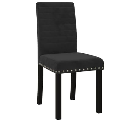 vidaXL Cadeiras de jantar 4 pcs veludo preto