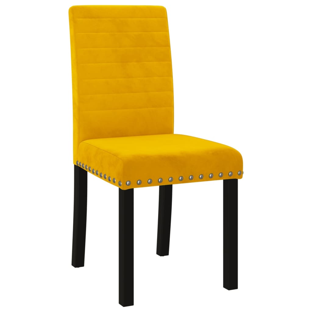 vidaXL Cadeiras de jantar 2 pcs veludo amarelo