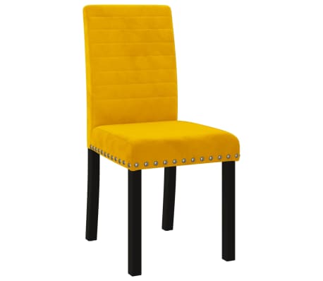 vidaXL Cadeiras de jantar 2 pcs veludo amarelo