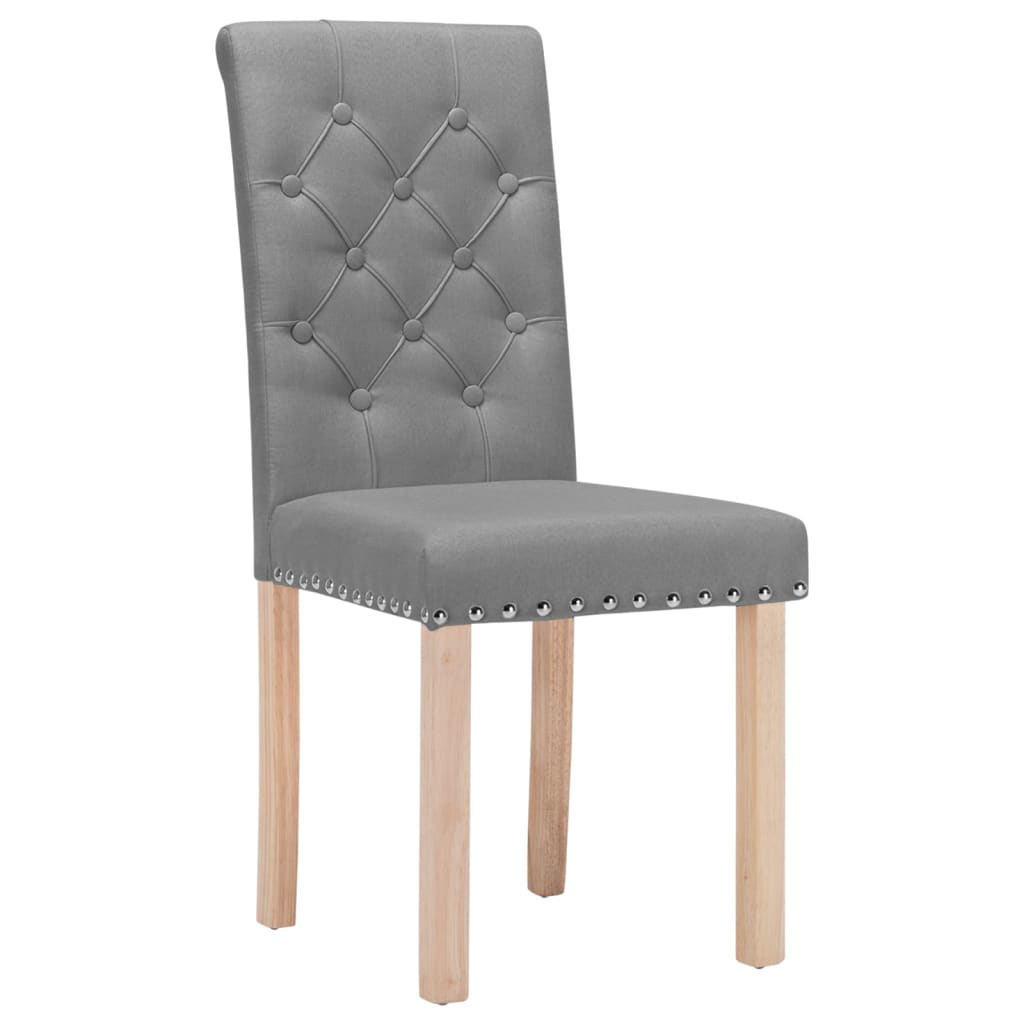 

vidaXL Eetkamerstoelen 4 st stof lichtgrijs