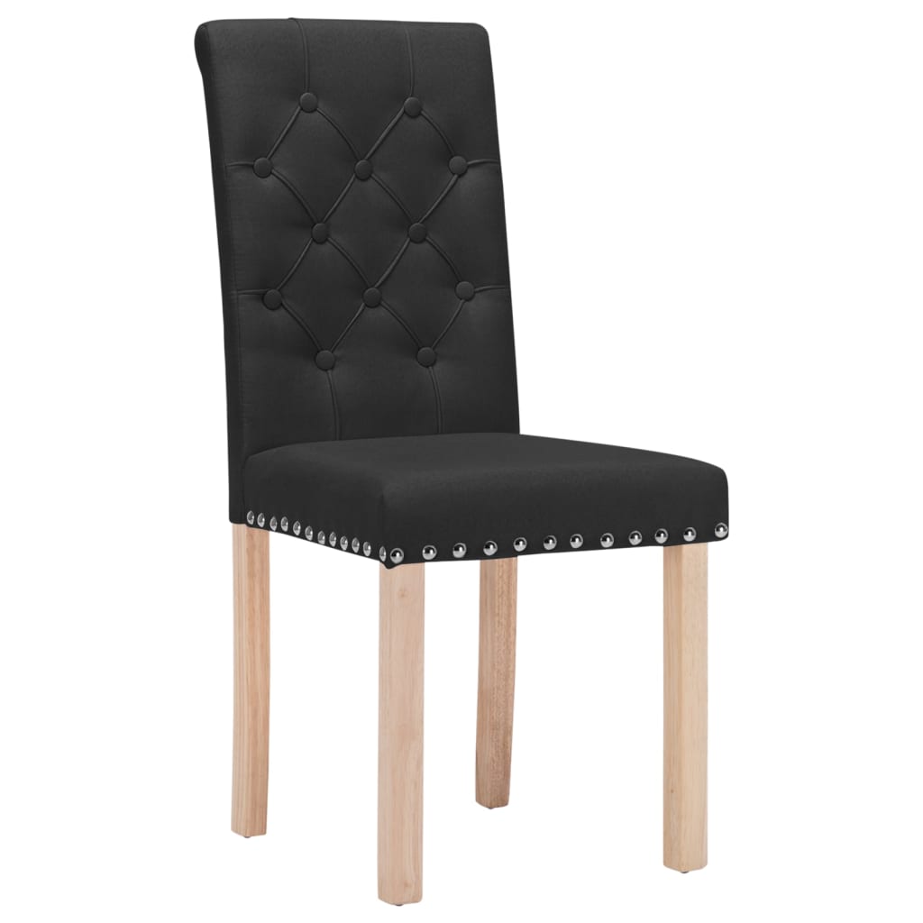

vidaXL Eetkamerstoelen 2 st stof zwart