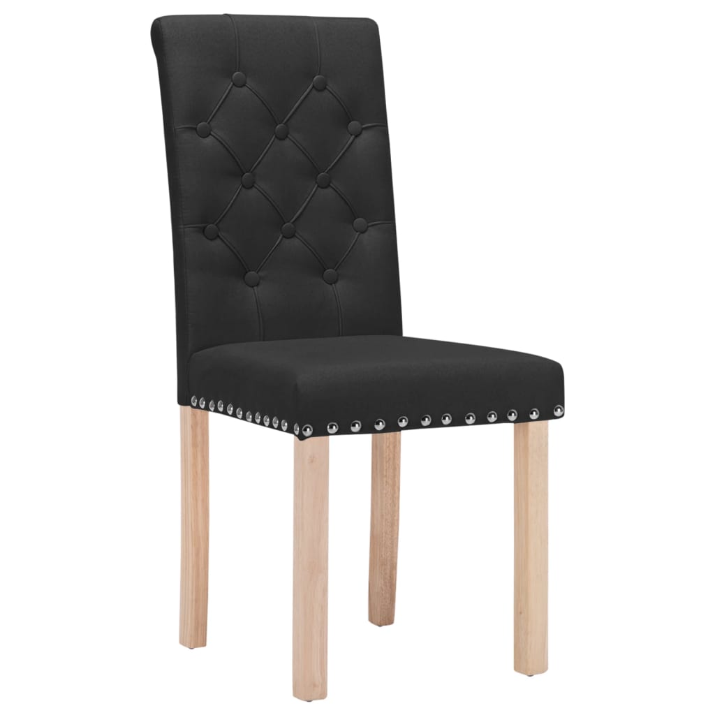 

vidaXL Eetkamerstoelen 4 st stof zwart