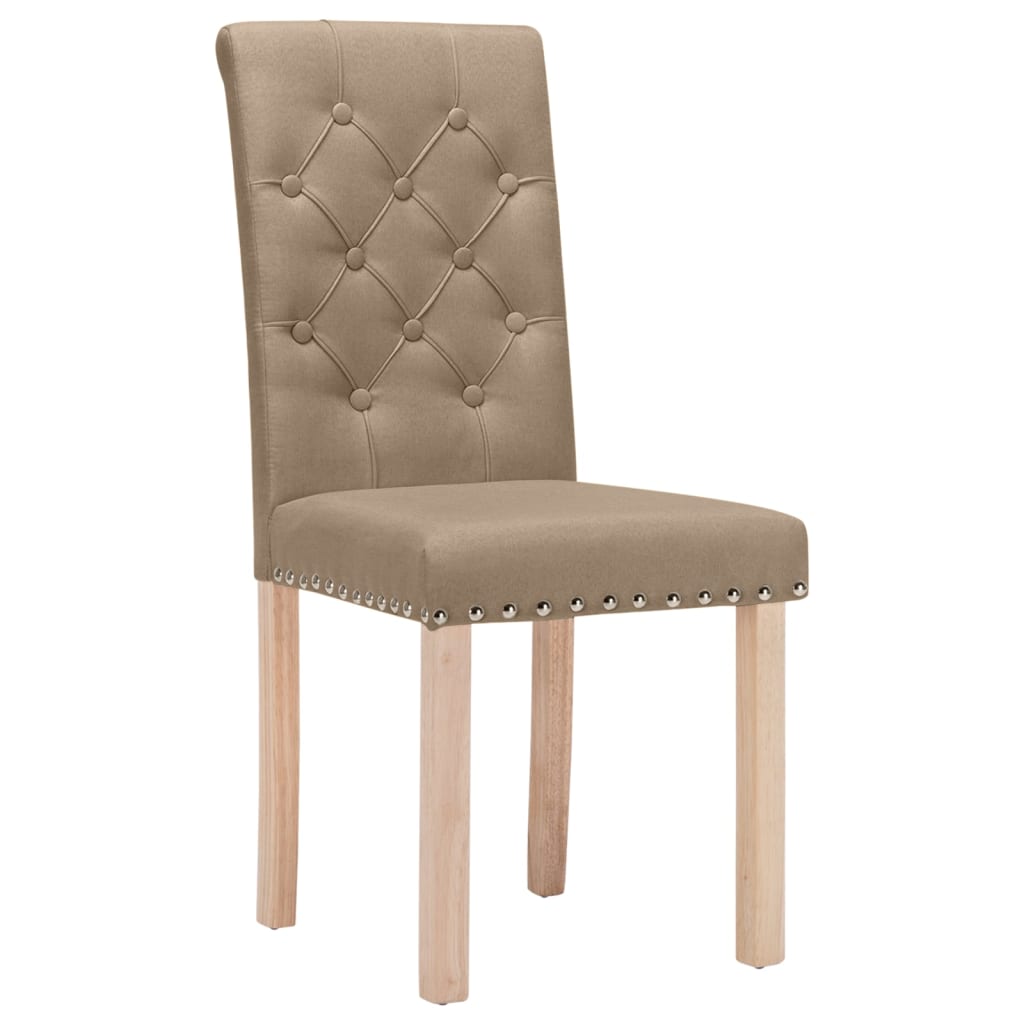 

vidaXL Eetkamerstoelen 2 st stof taupe
