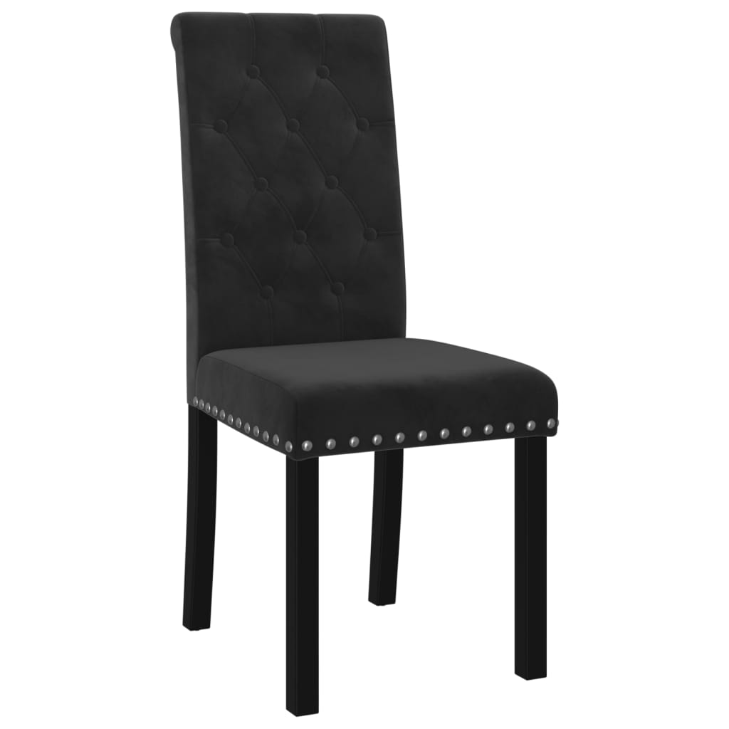 

vidaXL Eetkamerstoelen 4 st fluweel zwart