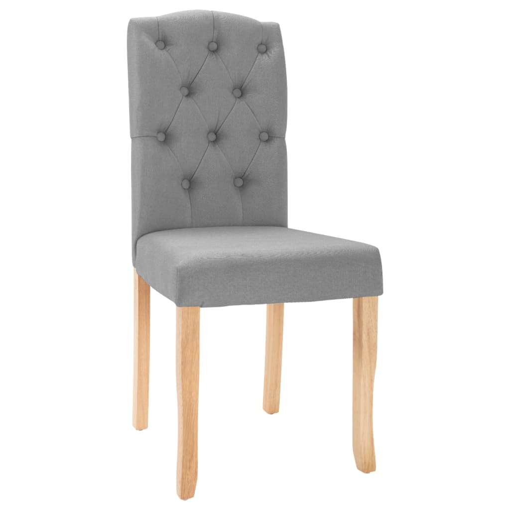 

vidaXL Eetkamerstoelen 4 st stof lichtgrijs