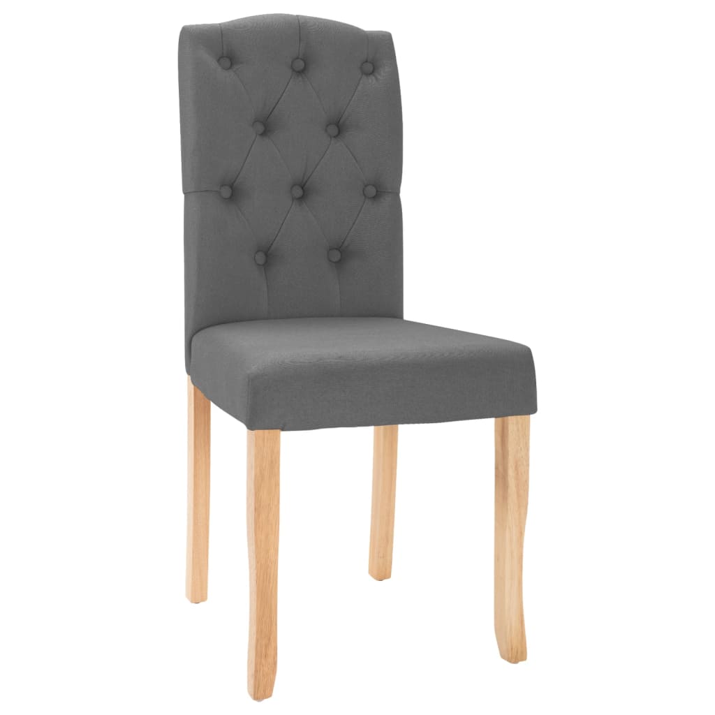 

vidaXL Eetkamerstoelen 2 st stof donkergrijs