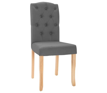 vidaXL spisebordsstole 2 stk. stof mørkegrå
