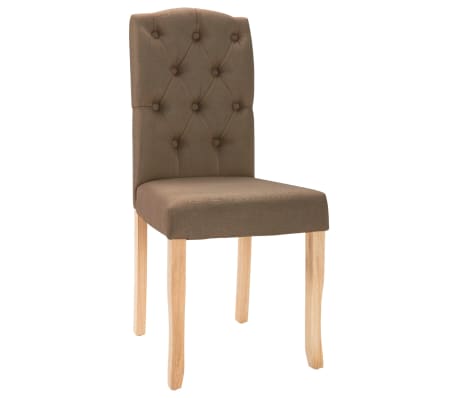 vidaXL spisebordsstole 2 stk. stof brun