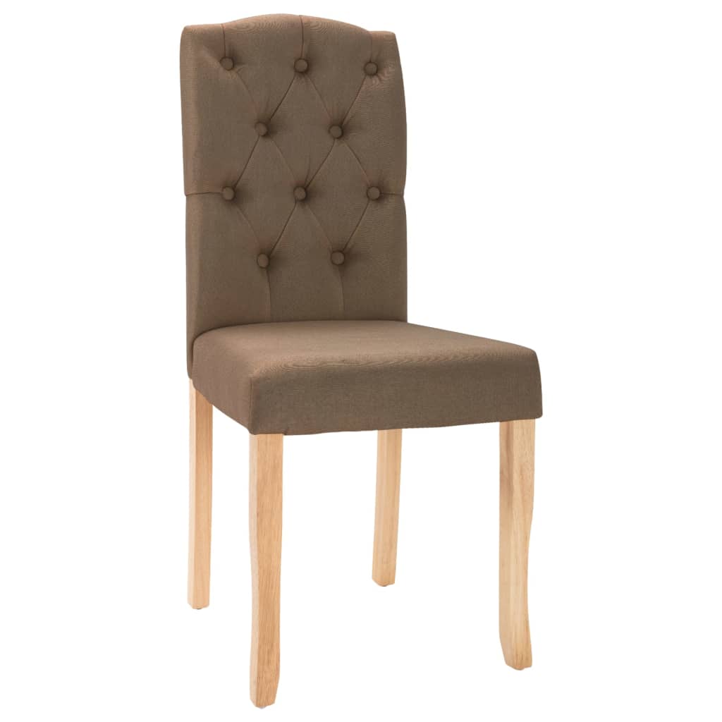 vidaXL Eetkamerstoelen 4 st stof bruin