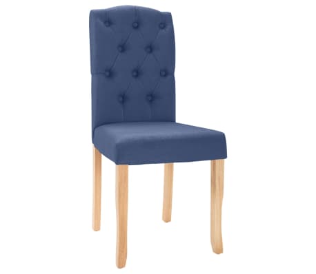 vidaXL Eetkamerstoelen 2 st stof blauw