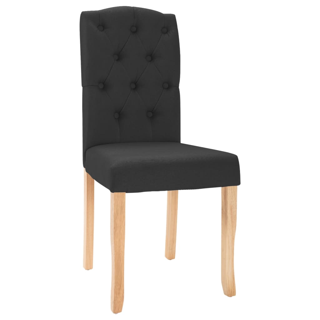 

vidaXL Eetkamerstoelen 2 st stof zwart