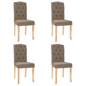 Otočné jídelní židle 4 ks taupe textil - obrázek 2