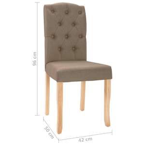 Otočné jídelní židle 4 ks taupe textil - obrázek 9