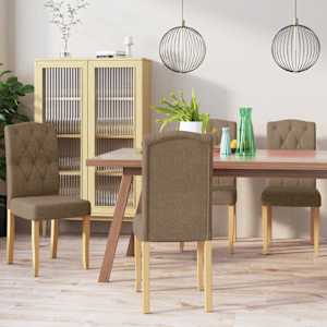 Otočné jídelní židle 4 ks taupe textil