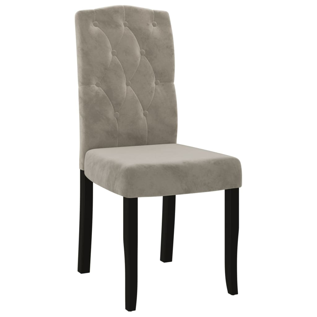 

vidaXL Eetkamerstoelen 4 st fluweel lichtgrijs