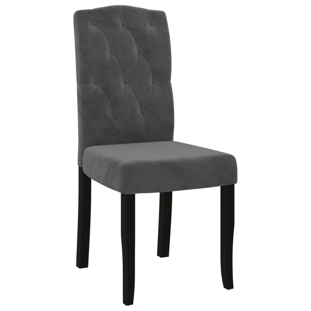 

vidaXL Eetkamerstoelen 4 st fluweel donkergrijs