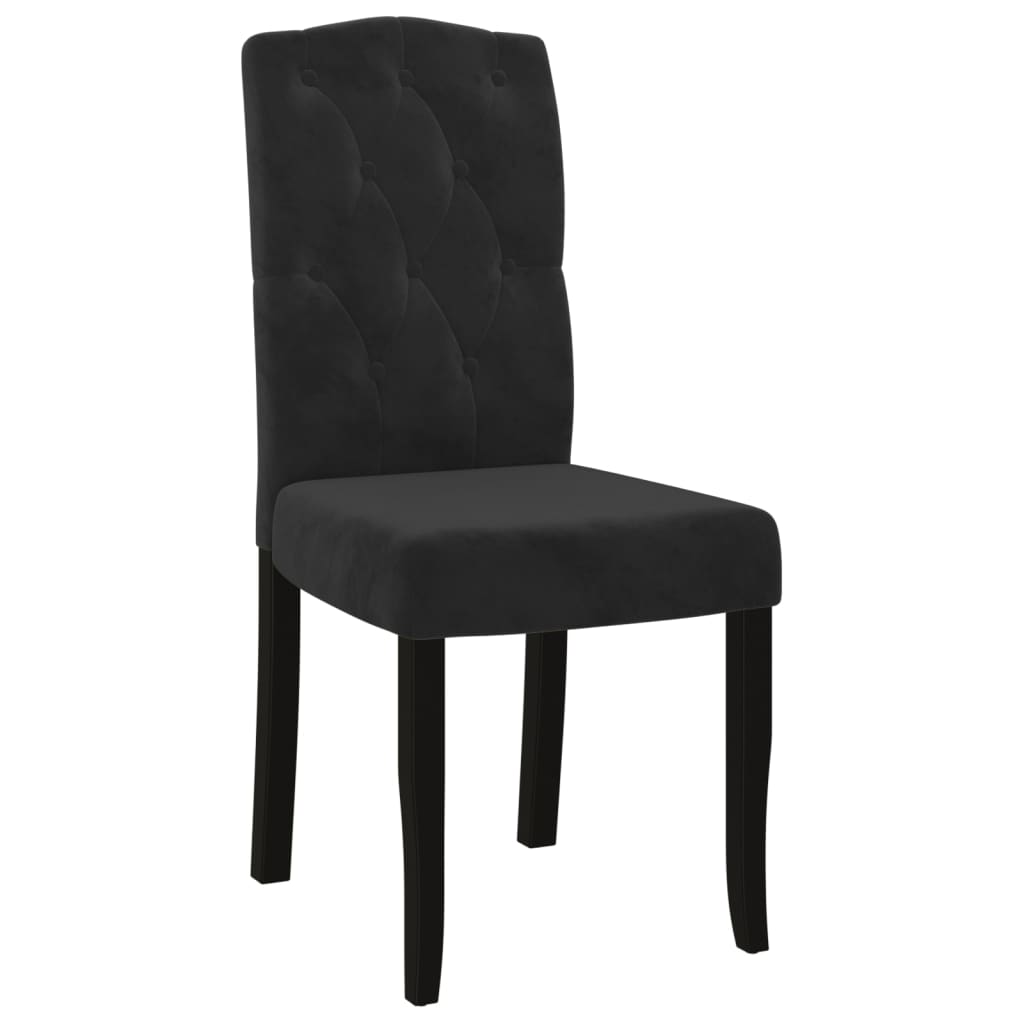 

vidaXL Eetkamerstoelen 4 st fluweel zwart